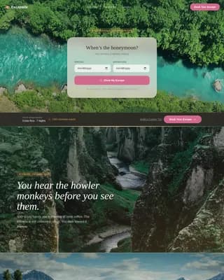 Costa Rica Travel Booking Website Template