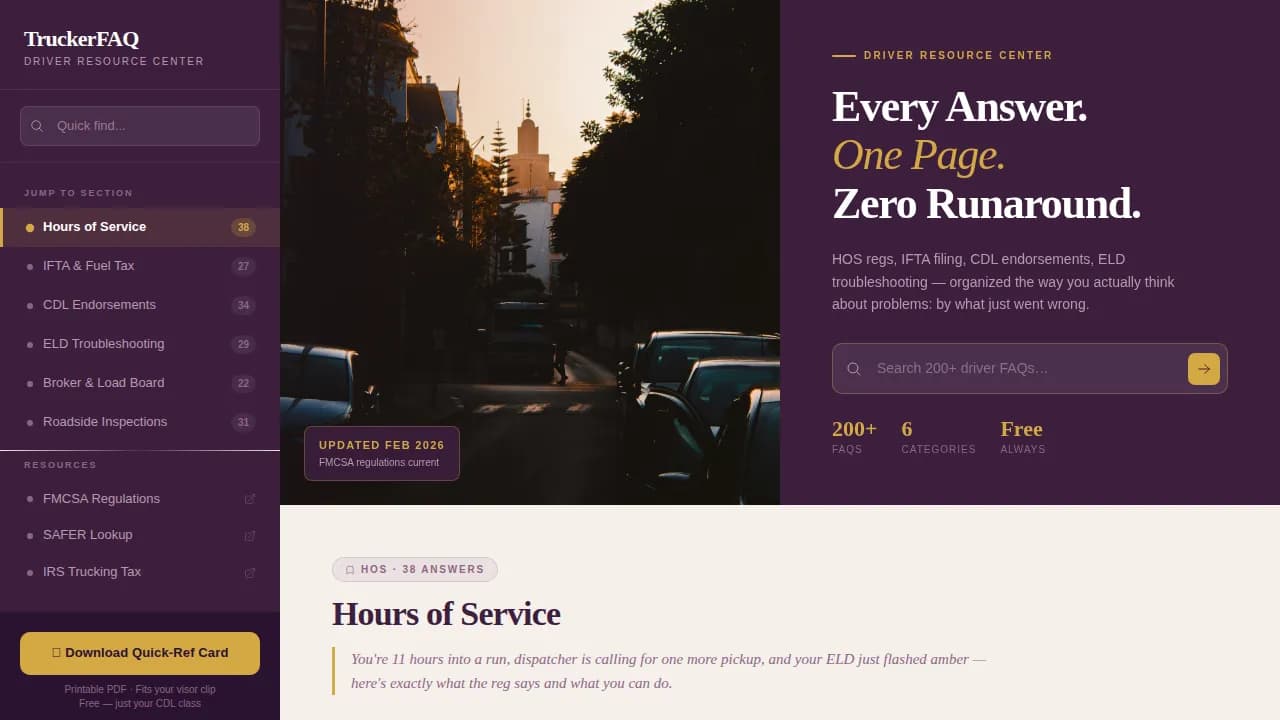 Navigate — Transparent Logistics FAQ Landing Page Template