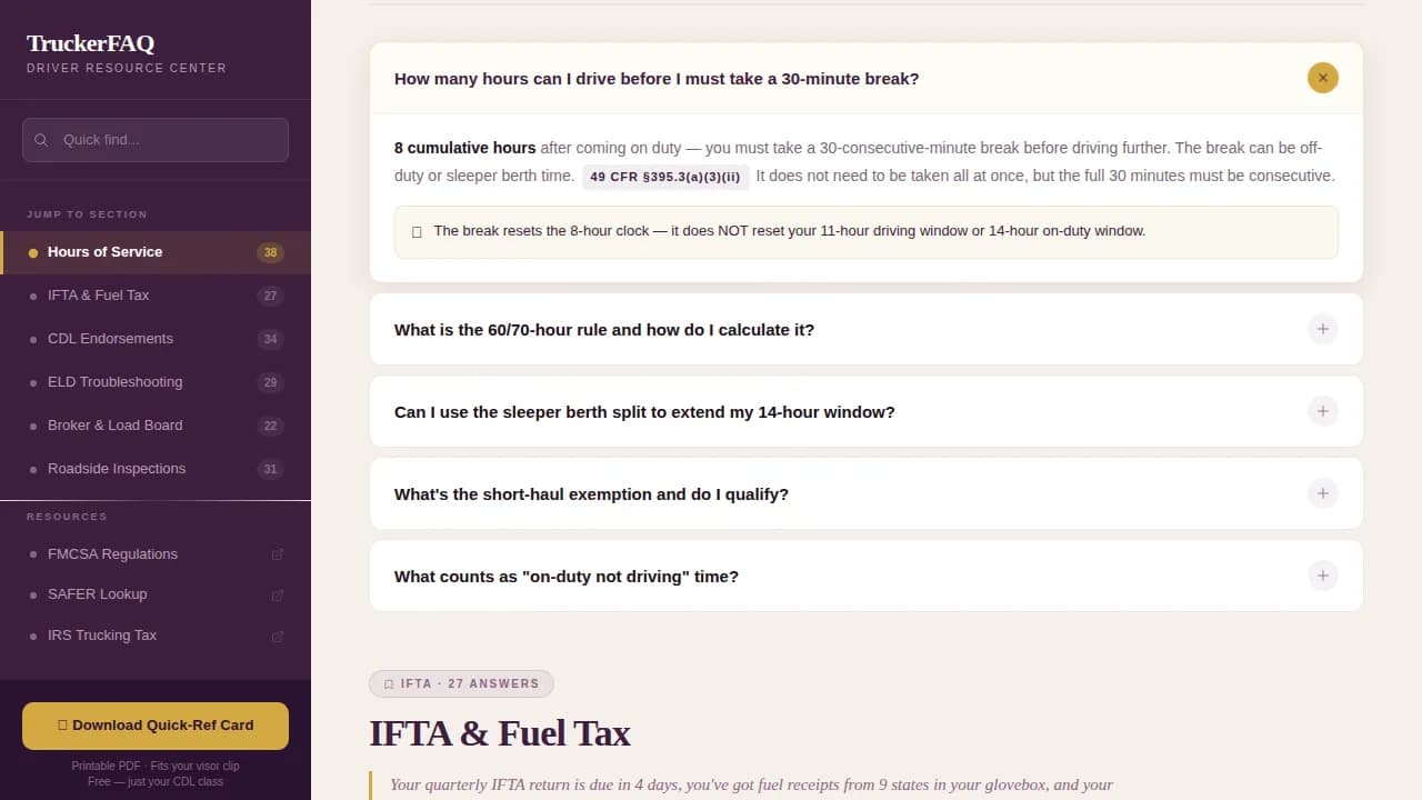 Navigate — Transparent Logistics FAQ Landing Page Template