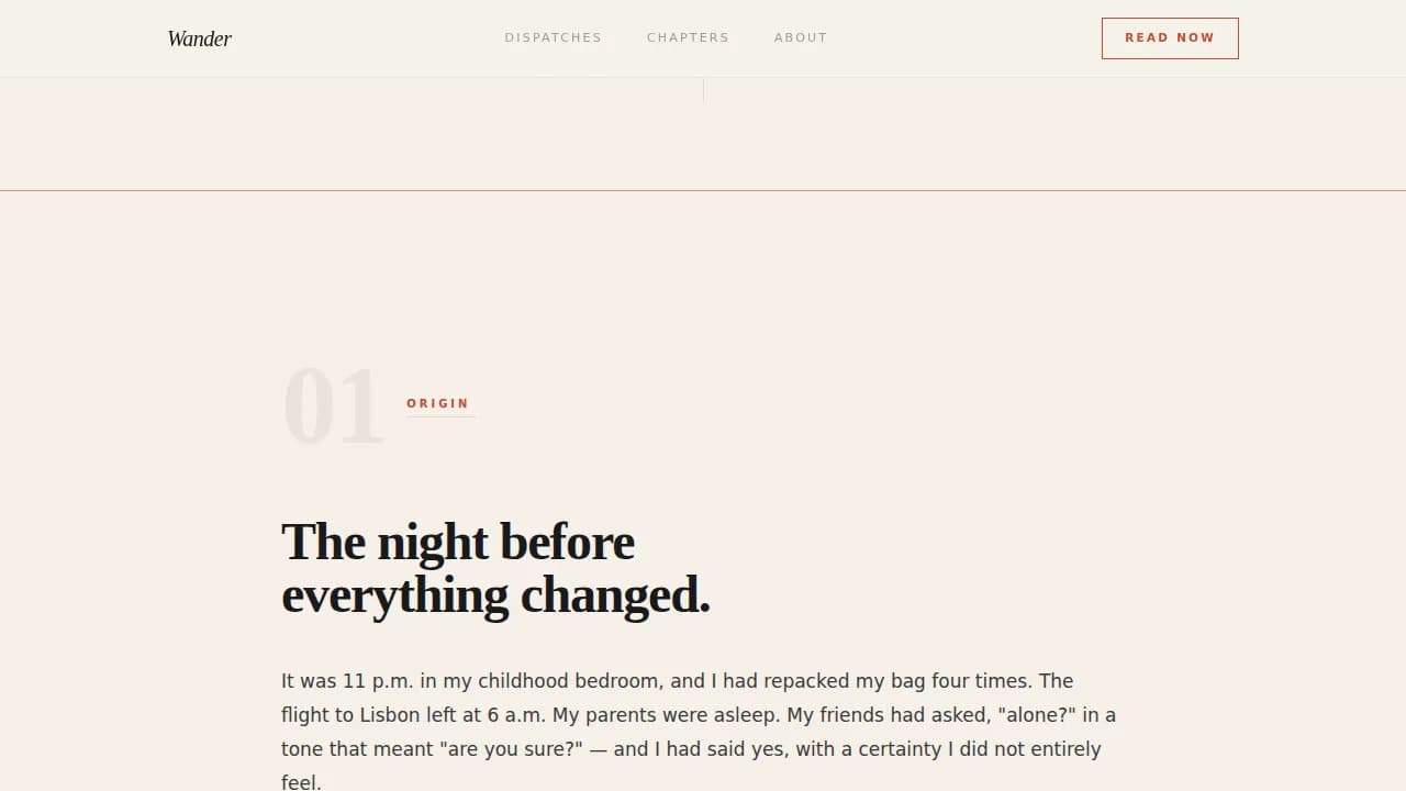 Journey — Immersive Travel Storytelling Landing Page Template