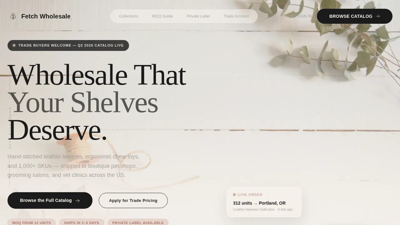 Pet Accessories & Toys Store Professional Website Template