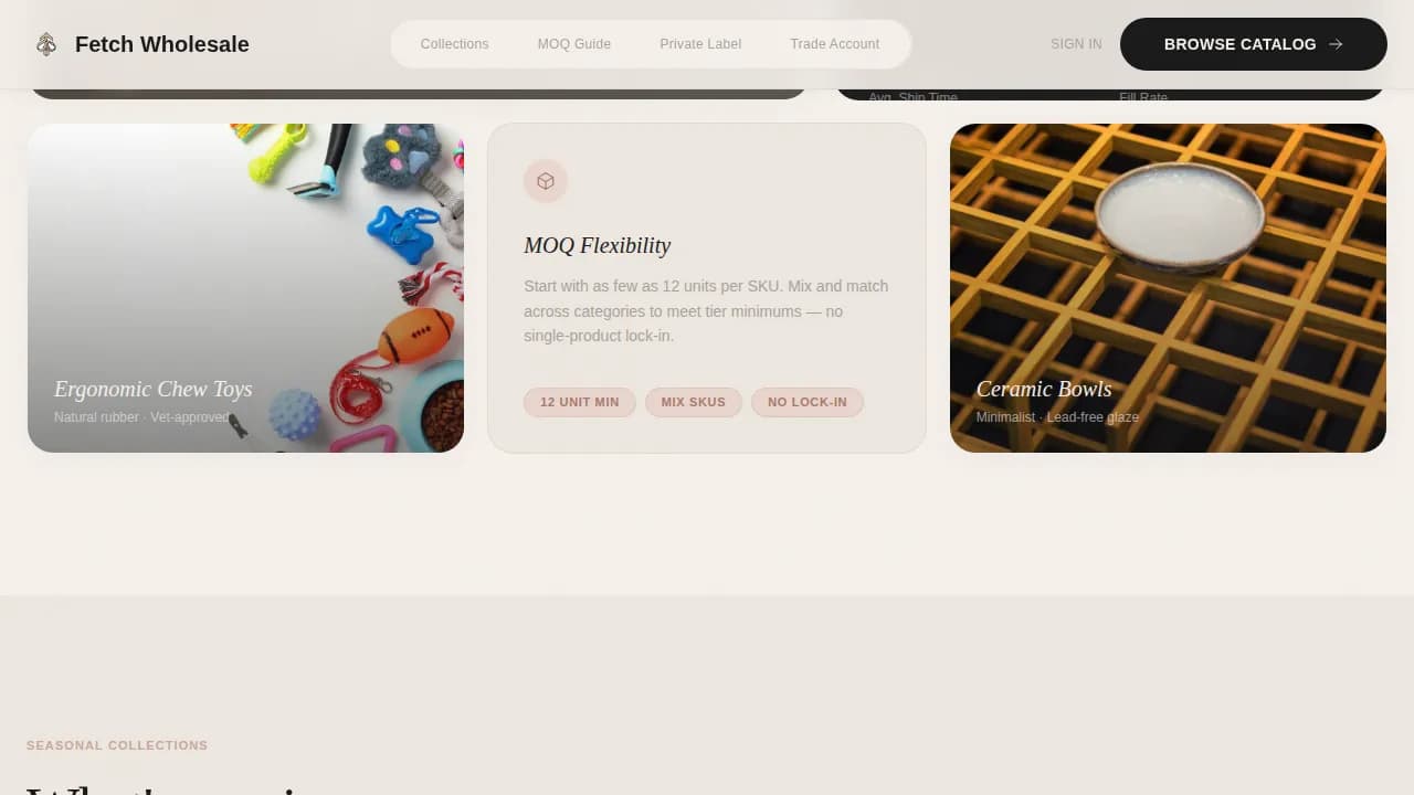 Pet Accessories & Toys Store Professional Website Template