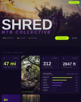 Cycling & Running Club Booking Website Template