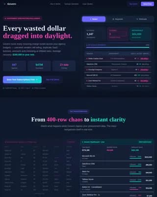 Government Software Cost Calculator Website Template