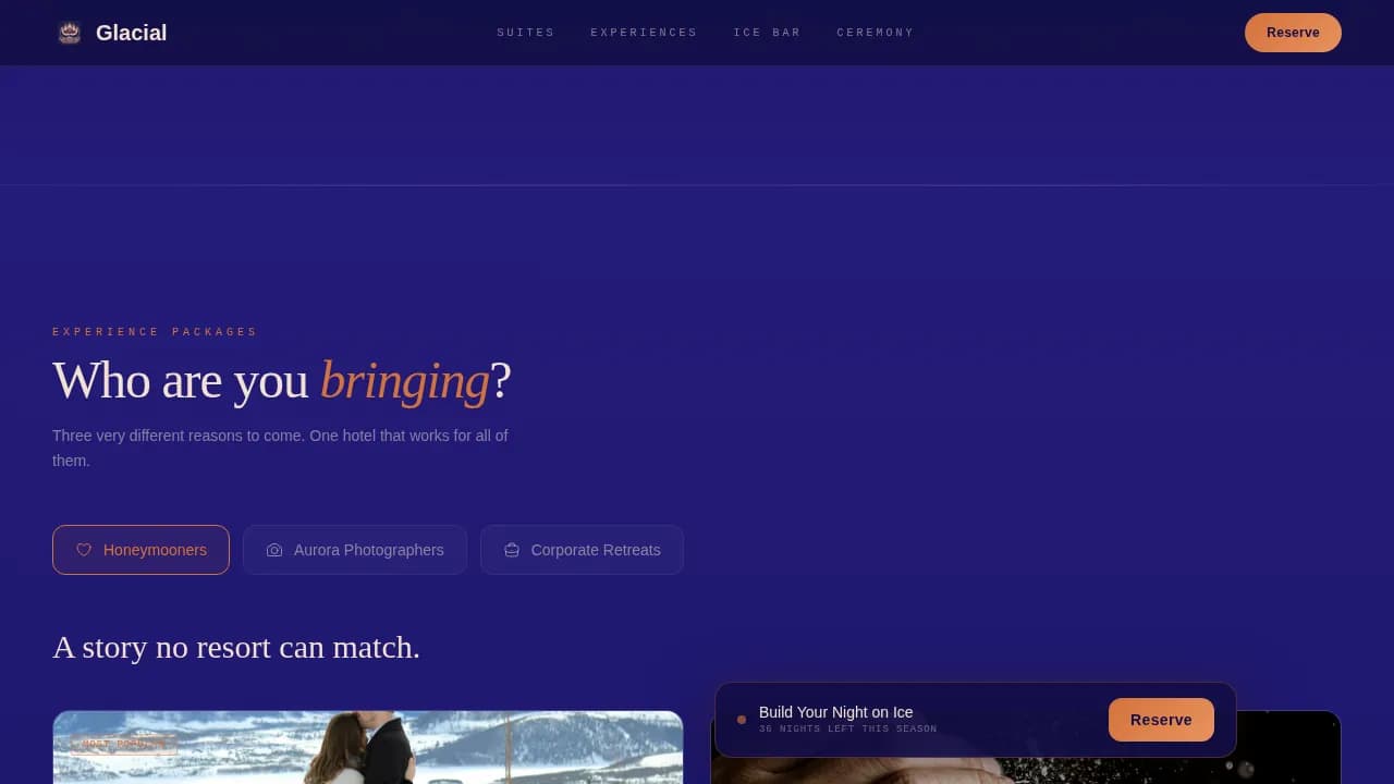Unique Stay & Accommodation Booking Website Template