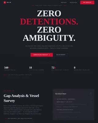 Helm - Zero Detention Maritime Safety Consultant Landing Page Template