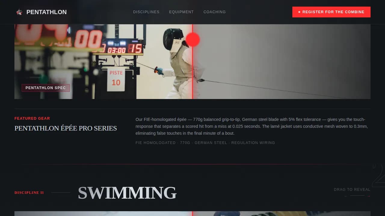 Pentathlon Pricing Website Template