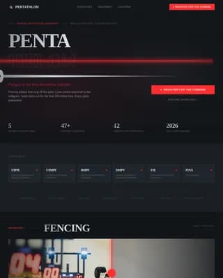 Pentathlon Pricing Website Template