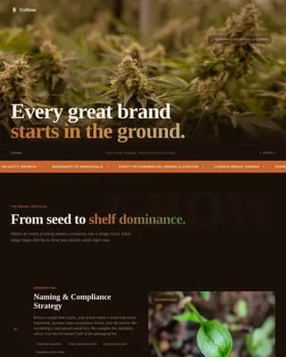 Cultivar - Seed-to-Shelf Cannabis Marketing Agency Landing Page Template