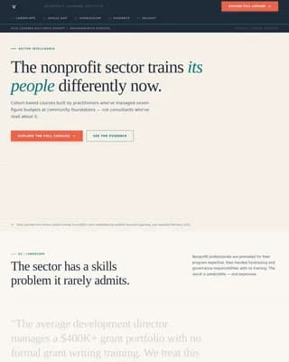 Empower — Nonprofit Training Platform Landing Page Template