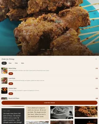 Middle Eastern Cuisine & Dining Booking Website Template