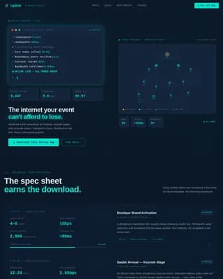 Uplink - Hardened Event Connectivity Landing Page Template