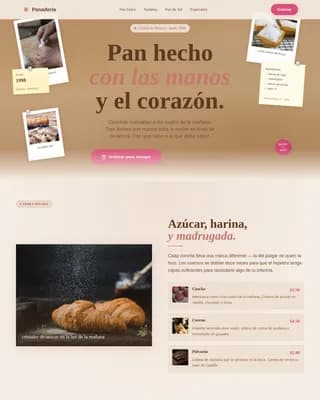 Panadera - Handcrafted Latin Bakery Landing Page Template