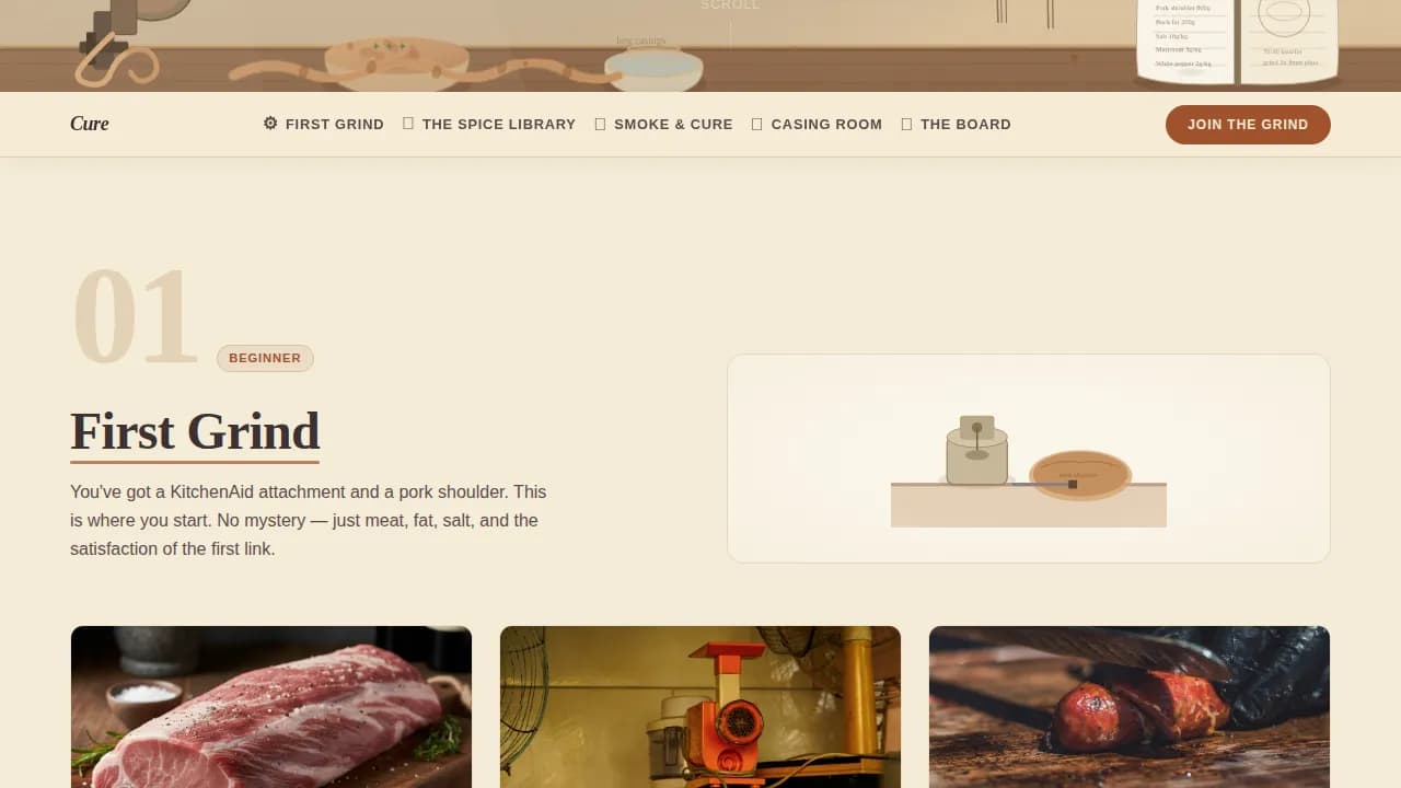 Craft — Handcrafted Sausage Community Landing Page Template