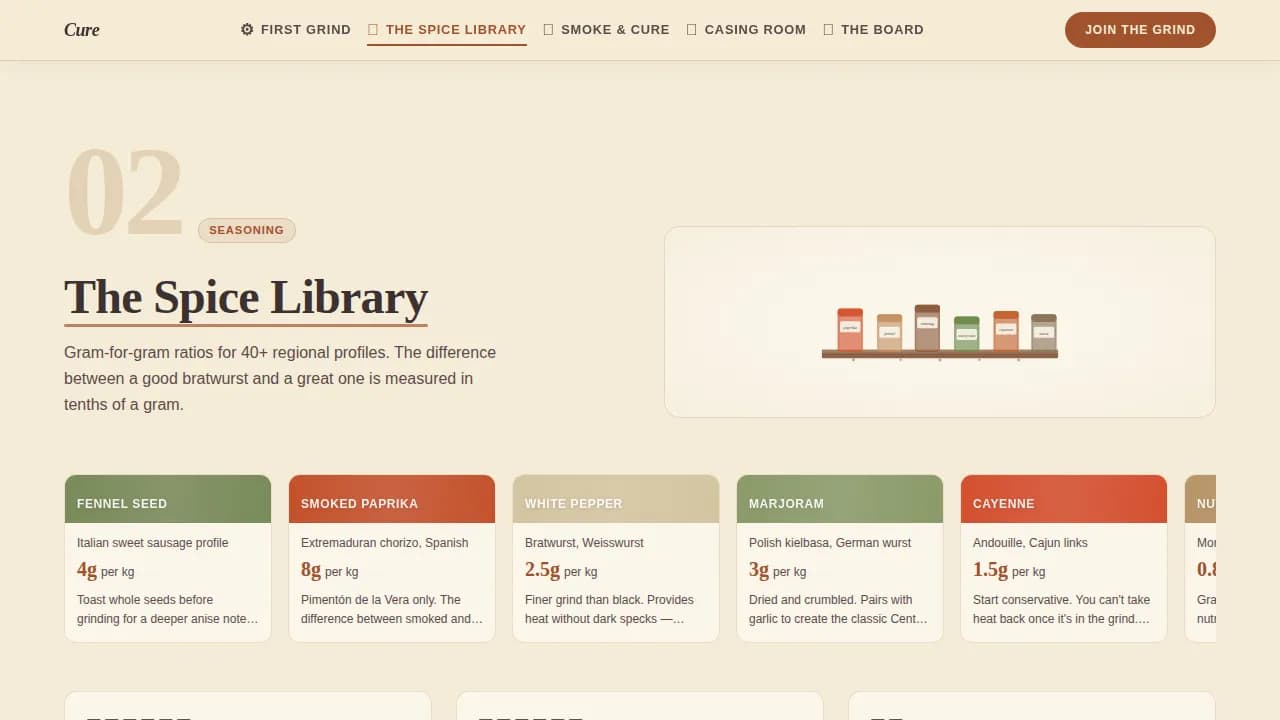 Craft — Handcrafted Sausage Community Landing Page Template