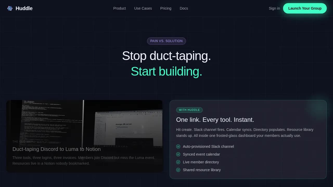 Nexus — Rapid Community Builder Landing Page Template
