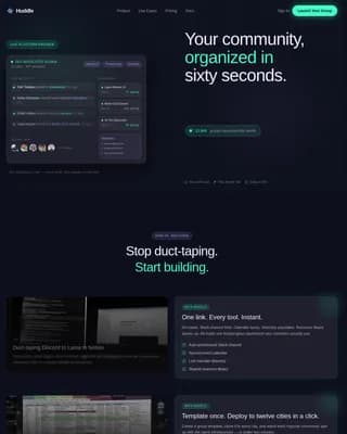 Nexus — Rapid Community Builder Landing Page Template