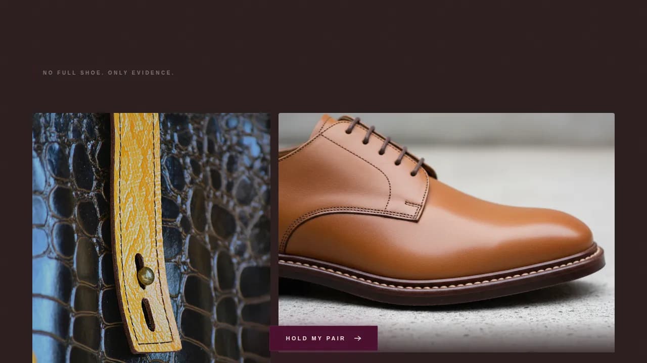 Tread — Premium Vintage Footwear Landing Page Template