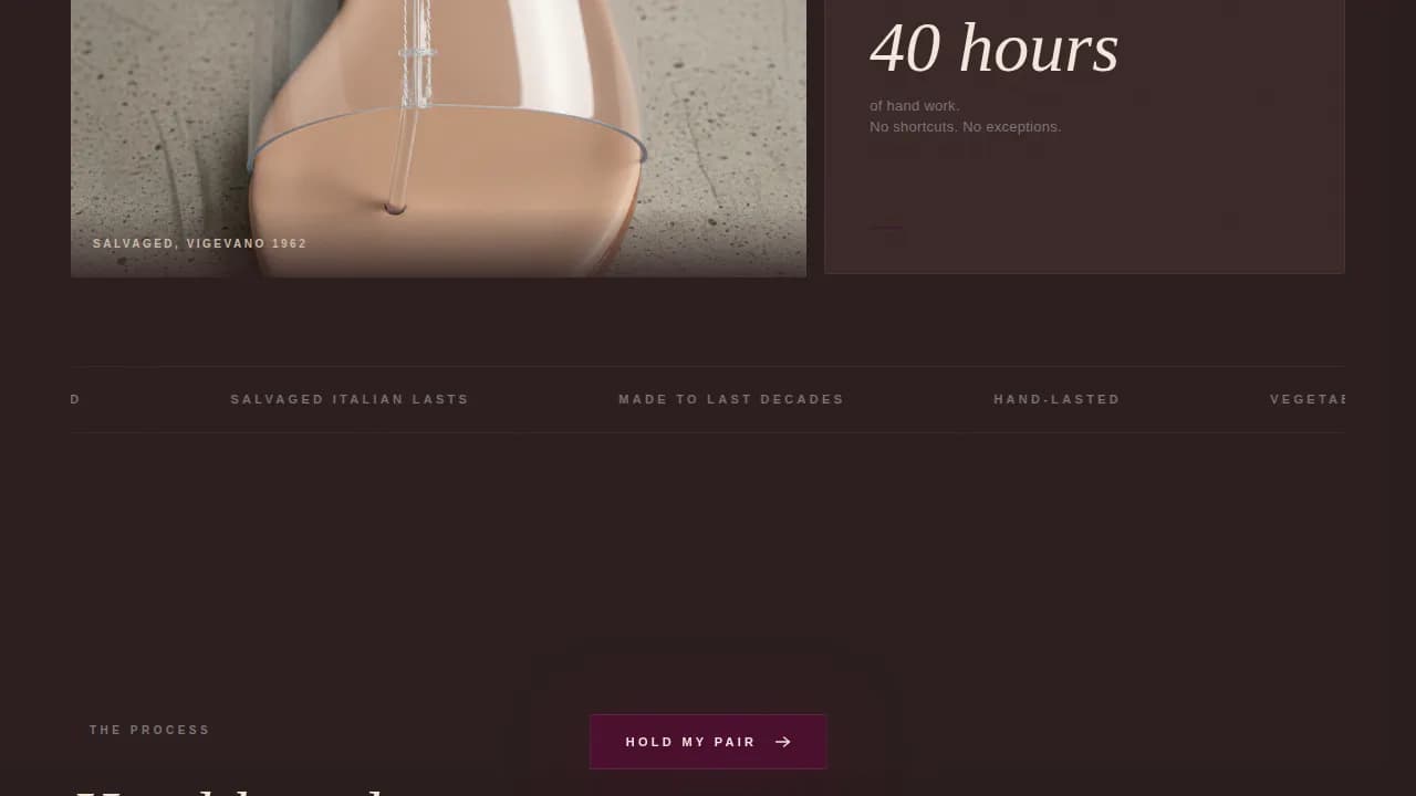 Tread — Premium Vintage Footwear Landing Page Template