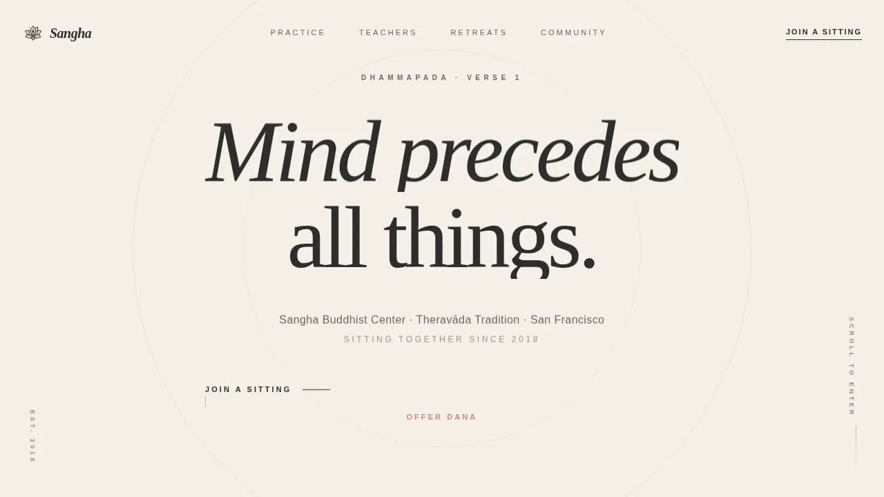 Zenith — Inclusive Spiritual Community Landing Page Template