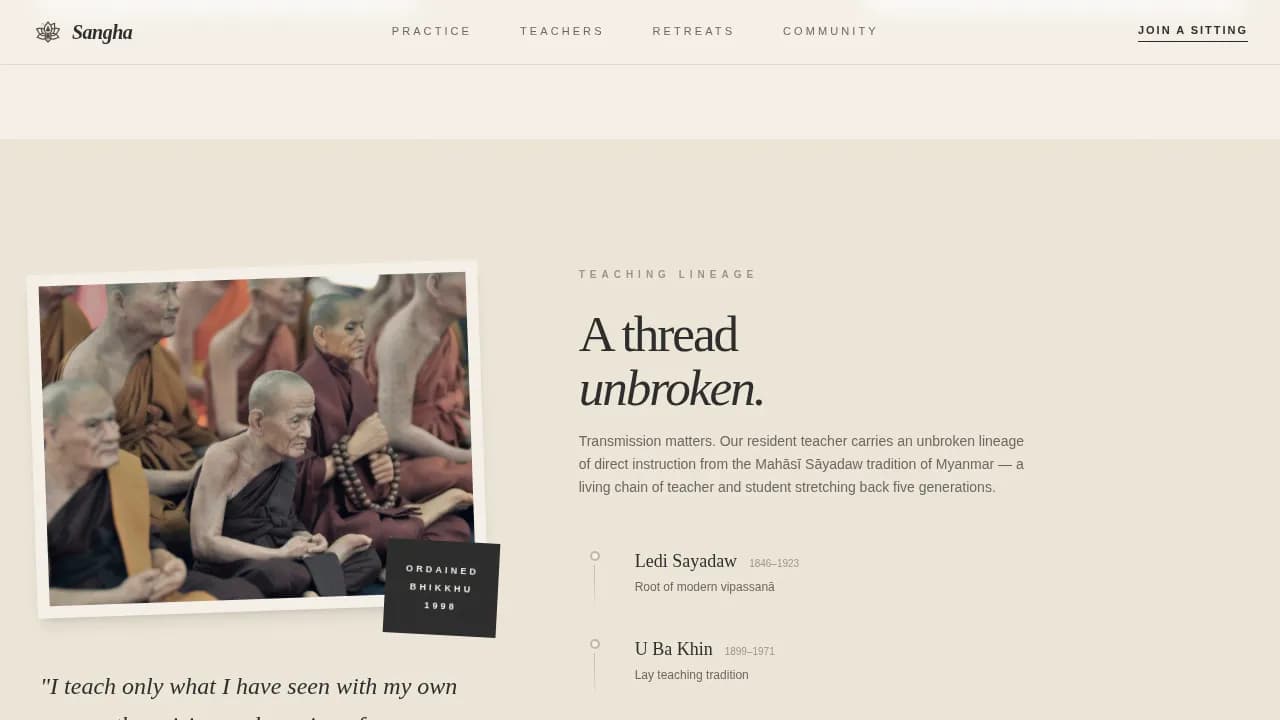 Zenith — Inclusive Spiritual Community Landing Page Template