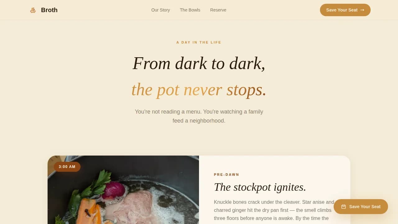 Simmer — Handcrafted Asian Cuisine Landing Page Template