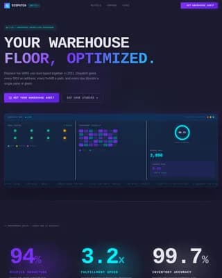 Logistics — Industrial Fulfillment Platform Landing Page Template