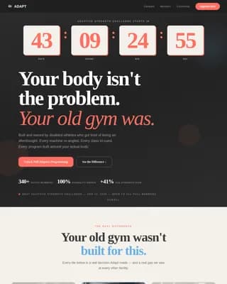 Empower — Accessible Fitness Coaching Landing Page Template