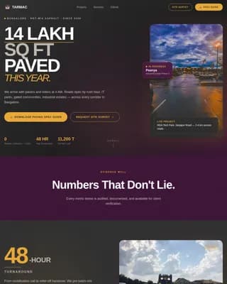 Surface — Precision Asphalt Contractor Landing Page Template