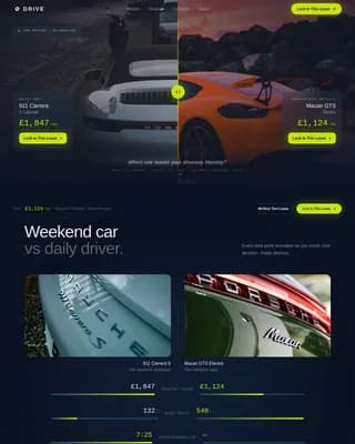Accelerate — Luxury Porsche Booking Landing Page Template