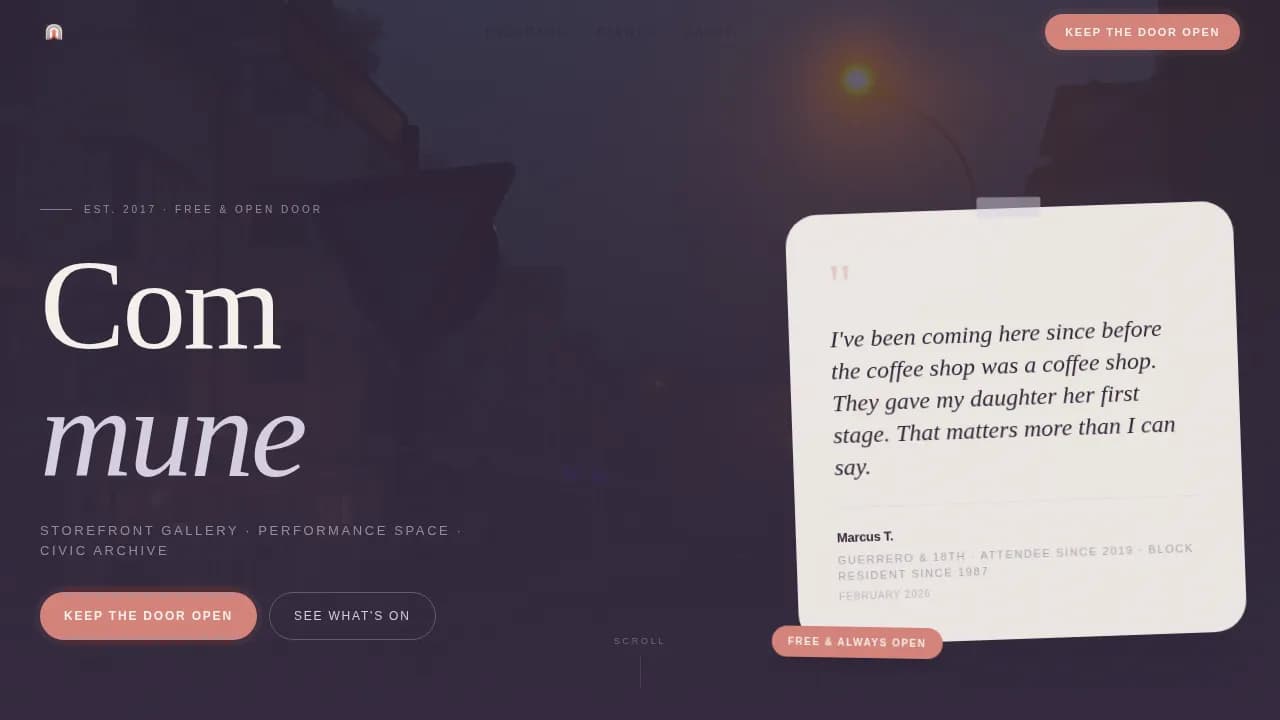 Celebrate — Inclusive Creative Arts Landing Page Template