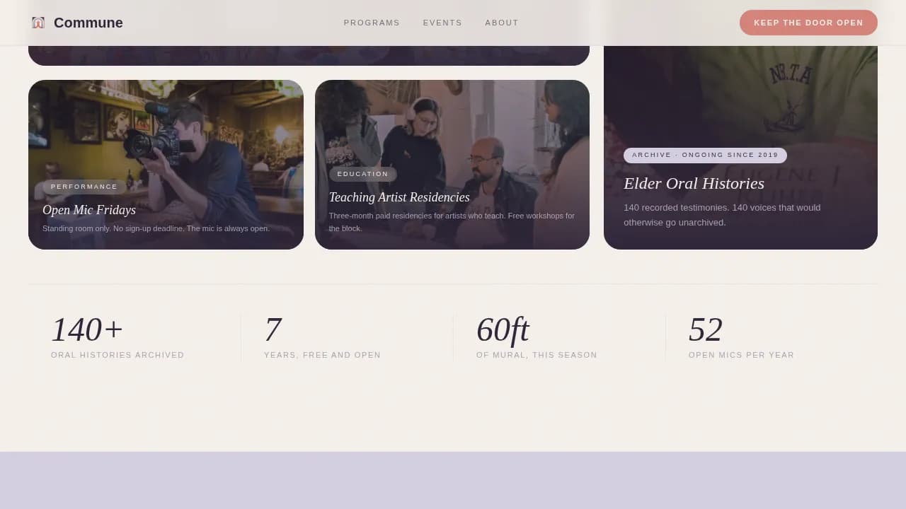 Celebrate — Inclusive Creative Arts Landing Page Template