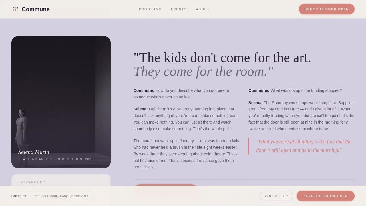 Celebrate — Inclusive Creative Arts Landing Page Template