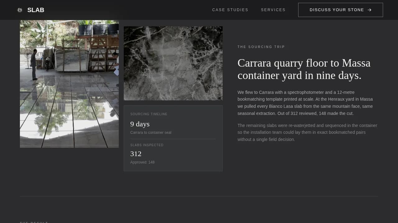 Marble Products & Portfolio Website Template