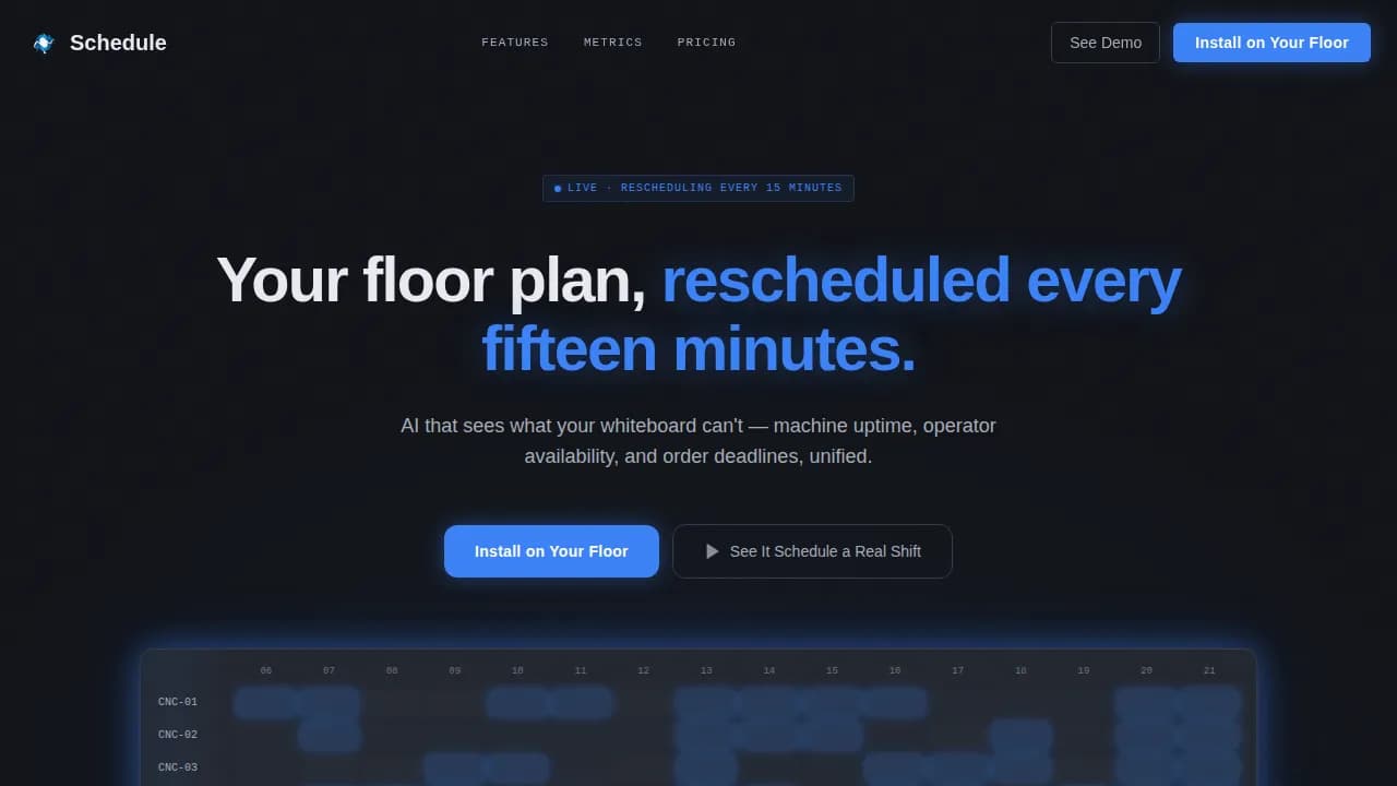 Optimize — Smart Factory Automation Landing Page Template