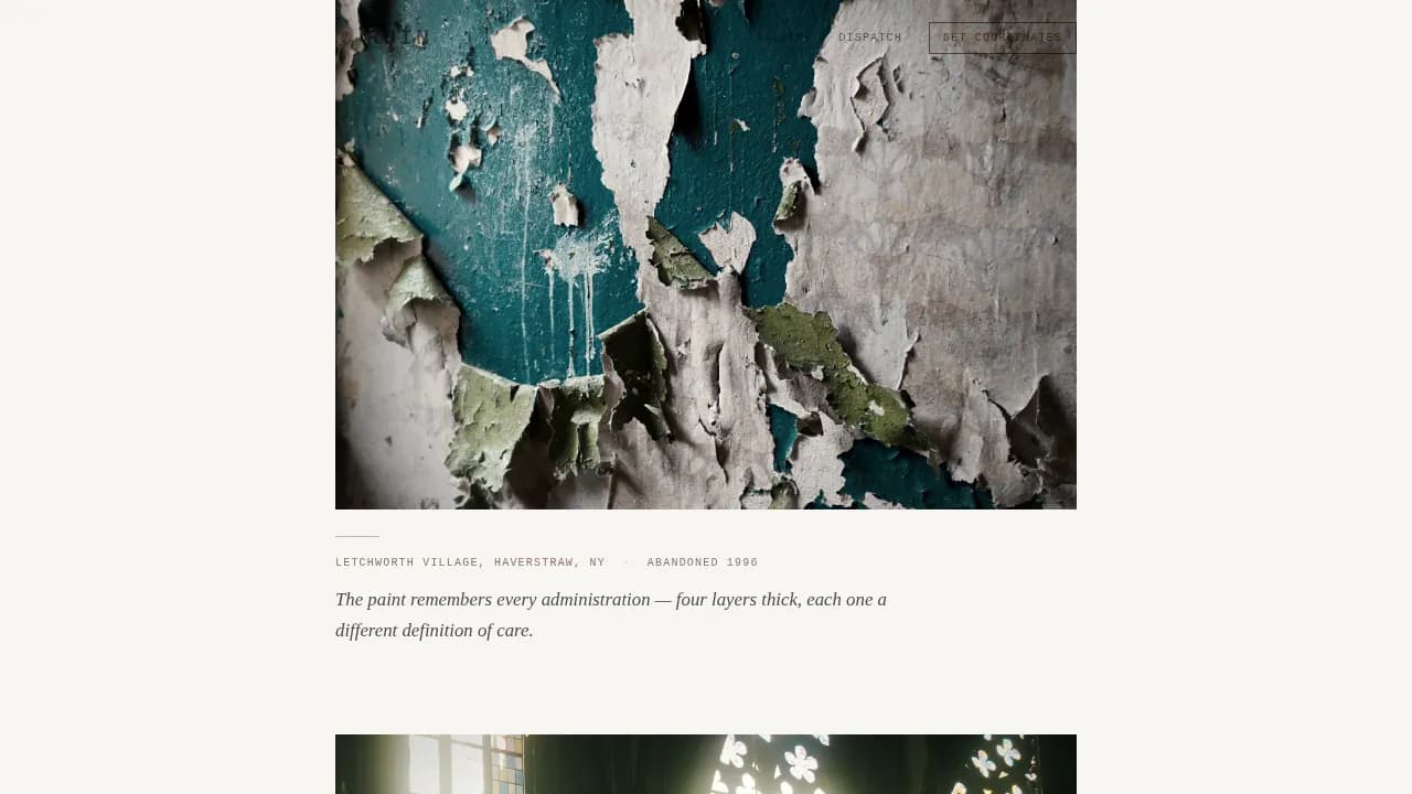 Capture — Urban Exploration Photography Landing Page Template