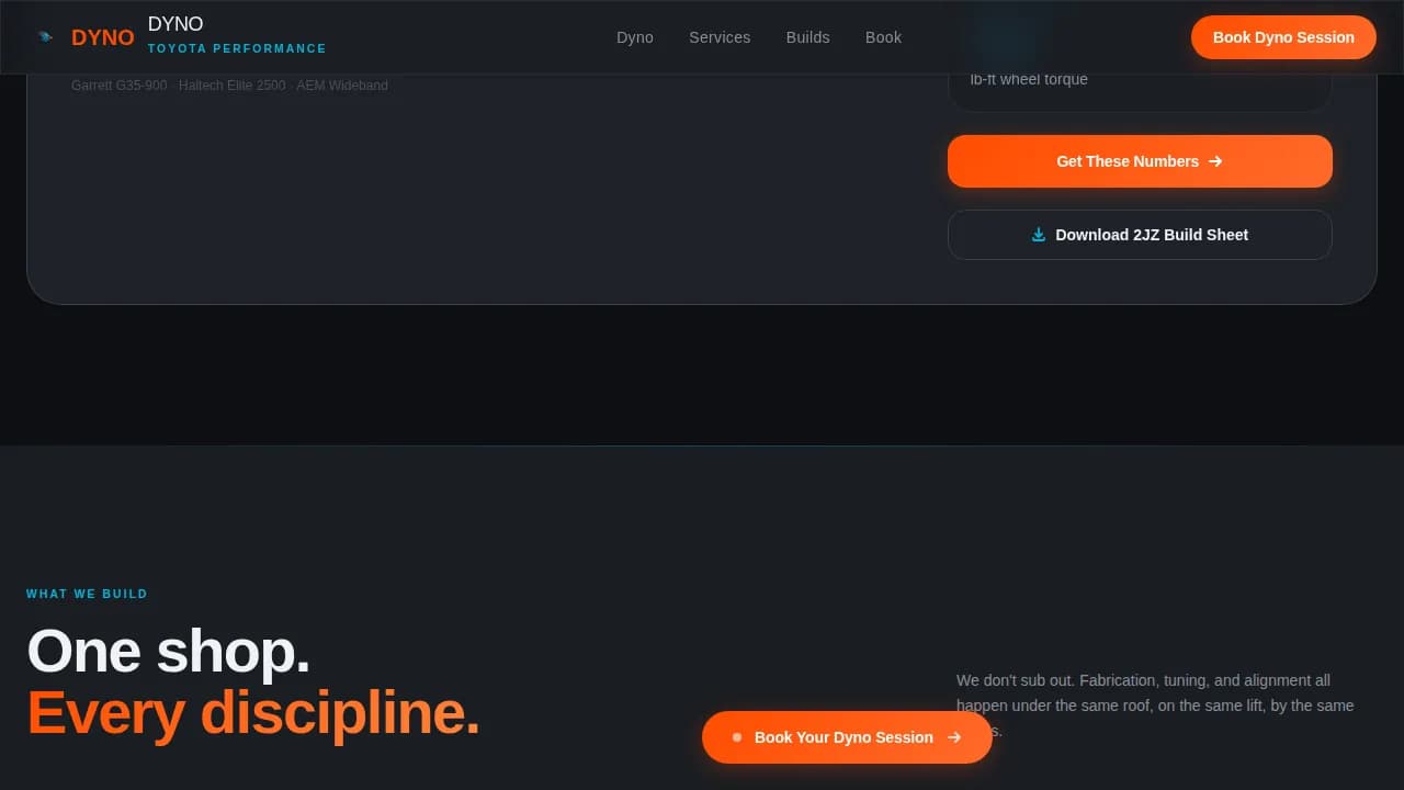Ignite — Premium Automotive Performance Landing Page Template