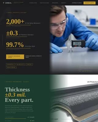 Precision — Elite Aerospace Coating Landing Page Template