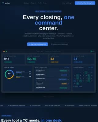 Ledger — Smart Property Management Landing Page Template