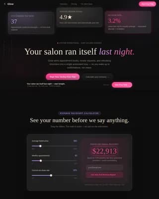 Beauty & Salon Software & SaaS Booking Website Template