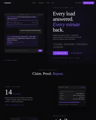 Dispatch — Rapid Logistics Tracking Landing Page Template