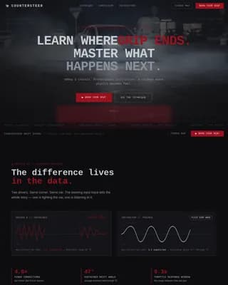 Apex — Advanced Racing Instruction Landing Page Template