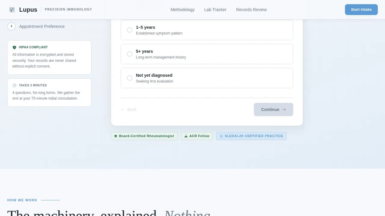 Lupus — Expert Rheumatology Clinic Landing Page Template