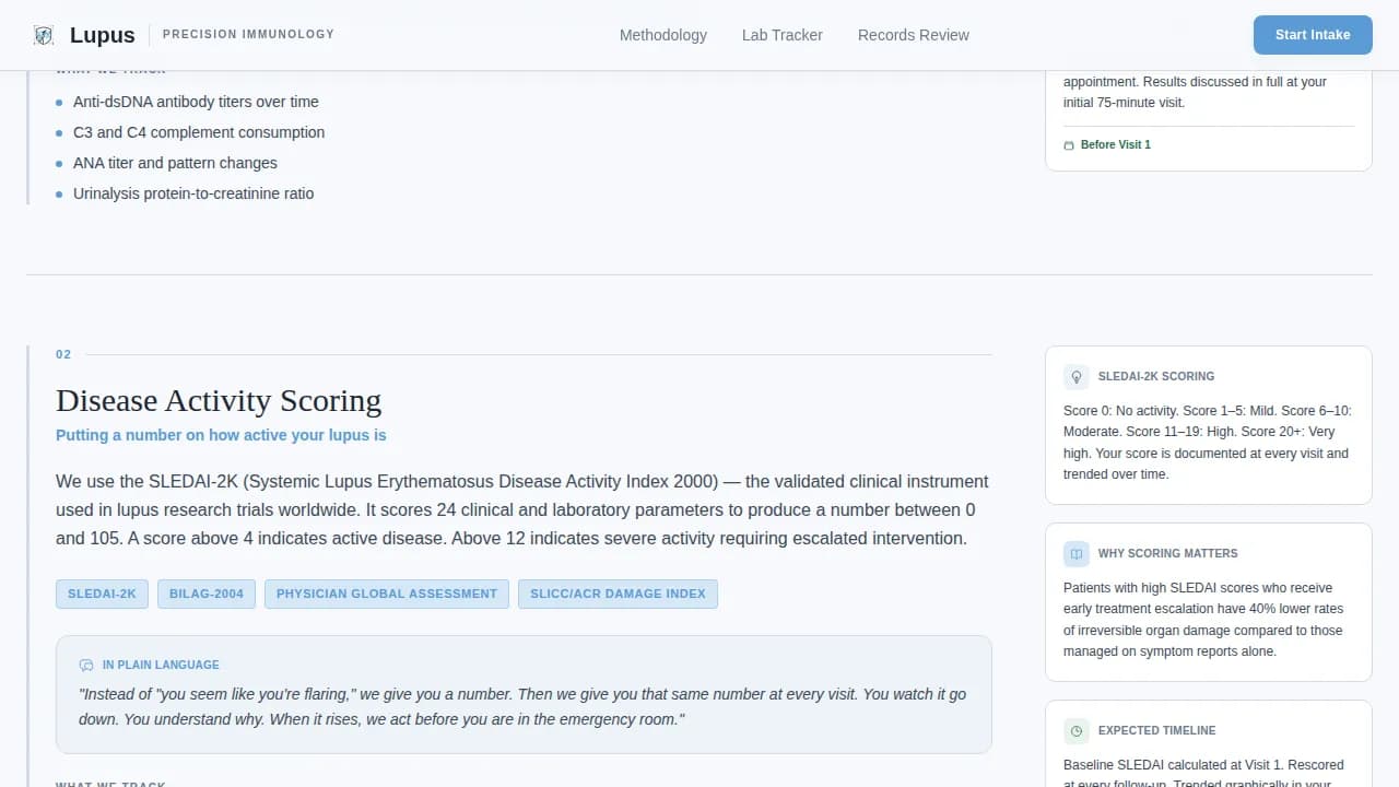 Lupus — Expert Rheumatology Clinic Landing Page Template