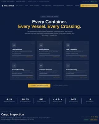 Access — Federal Port Authority Landing Page Template
