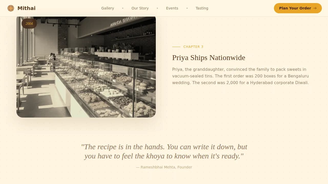 Regional & Specialty Restaurant Professional Website Template
