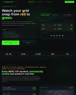 Comply — Automated Energy Audit Landing Page Template