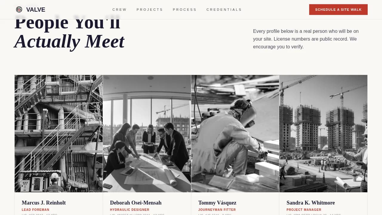 Valve — Executive Fire Suppression Landing Page Template