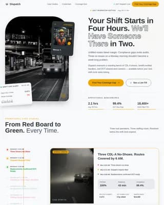 Dispatch — Rapid Staffing Coverage Landing Page Template