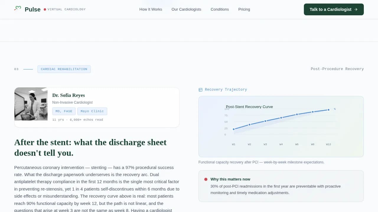 Pulse — Expert Cardiology Telemedicine Landing Page Template